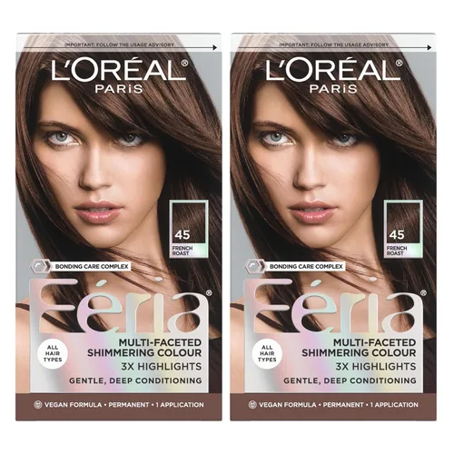 Vista 49 de L'Oreal Paris Feria - Tinte permanente brillante multifacético para el cabello, tinte de alta intensidad para reflejos 3X, 10 negro azabache