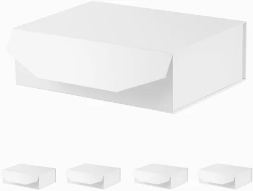 Vista 64 de 1 paquete de caja de regalo negra con tapas, pequeña de 12 x 8 x 2.7 pulgadas, cajas de regalo para ropa, cajas de regalo para camisas con cinta