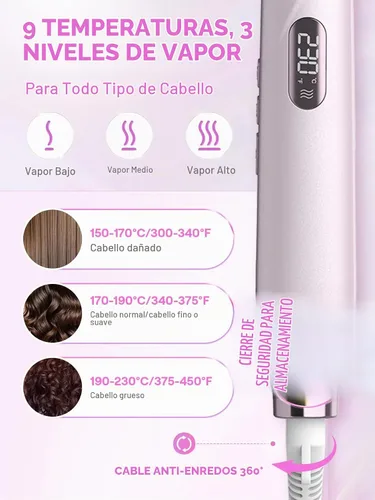 Vista 9 de SHEGLAM Plancha de vapor Plancha de pelo Plancha Plancha de Cerámica de 1.5