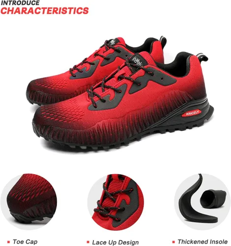 Vista 8 de Kricely Zapato deportivo para hombre, para correr, caminar, hacer senderismo y entrenamiento funcional, para exteriores, calzado informal de hombre