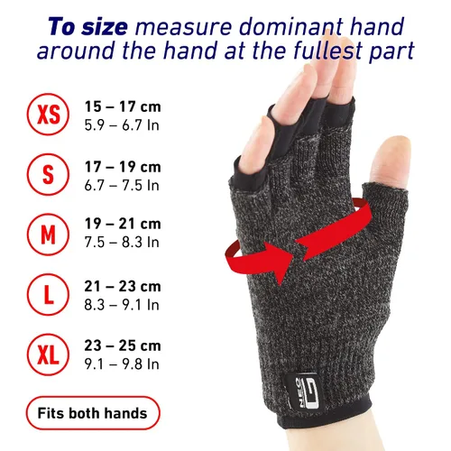 Vista 5 de Neo-G Guantes de compresión para artritis para mujeres y hombres, RSI, dolor en las articulaciones, sistema de doble capa para una movilidad óptima