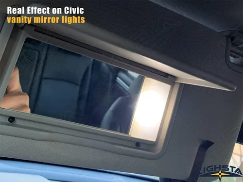 Vista 5 de Paquete de 6 luces LED blancas superbrillantes para interiores Honda Civic 2016 2017 2018 2019 2020 2021 + luces de matrícula y herramienta