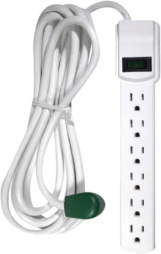 Vista 8 de GoGreen Power (GG-16103M-12BK) Protector de sobretensiones de 6 tomas, 250 julios, negro, cable de 12 pies