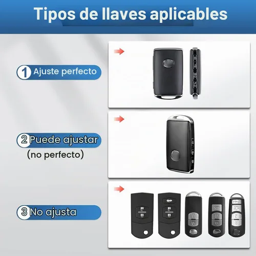 Vista 2 de YO&YOYE - Funda compatible con llavero Mazda con llavero de cuero, protector de llavero para Mazda 3, Mazda 3 Hatchback, 2020-2022, Mazda CX-5