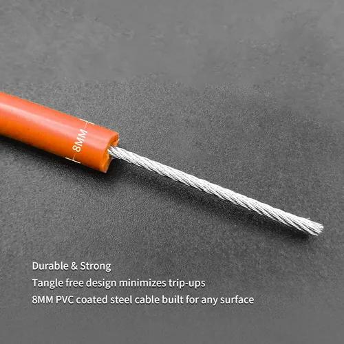 Vista 4 de Hererope - Cuerda de saltar pesada, cuerda de saltar pesada con cable duradero de 0.315 in, agarre ergonómico, rodamiento de bolas, cuerda de saltar