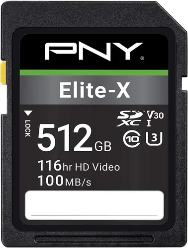 Vista 9 de PNY Tarjeta de memoria flash Elite-X C10 U3 V30 SDXC de 128 GB, 2