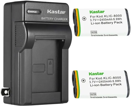 Vista 5 de Kastar KLIC-8000 AC cargador de batería de pared de repuesto para Kodak KLIC-8000 K8000 batería, Kodak K7600-C, K8500-C cargador, Kodak Z612 is