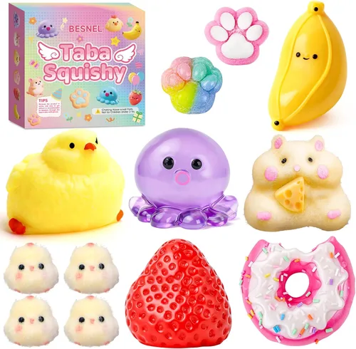 Vista 7 de Paquete de 6 juguetes para la ansiedad Taba, juguetes esponjosos para Squishy Toy-6p-rojo