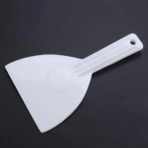 Vista 2 de 2 piezas de raspadores de mango de plástico para pasteles, crema para pasteles, pasta de pasteles, cortador de pizza, raspadores de alimentos