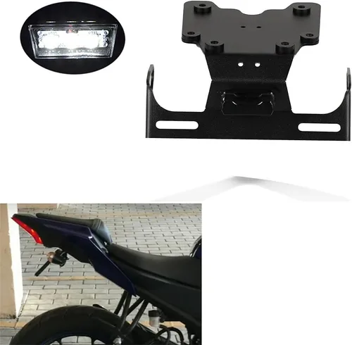 Vista 3 de Trasero de la cola ordenada/luces del titular de la matrícula/soporte eliminador de guardabarros compatible con XTZ 700 TENERE 700 T700