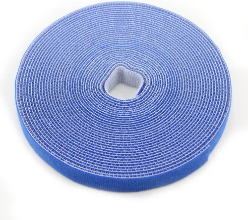 Vista 12 de Cinta de velcro reutilizable para sujetar cables, rollo de 3/4 de pulgada de doble cara con gancho
