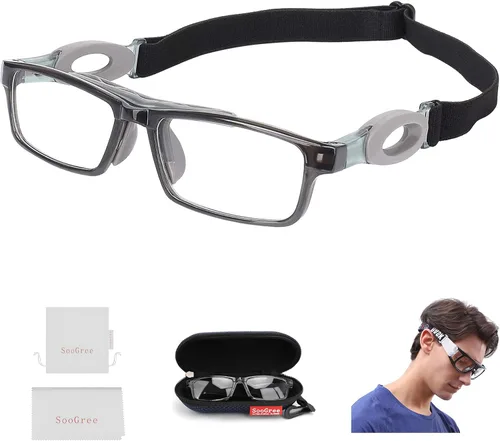 Vista 10 de SooGree Sports Goggles Racquetball Glassess Basketball Football Soccer Goggles for Men & Women Adjustable Strap