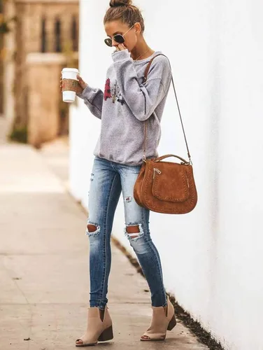 Vista 4 de Barlver Suéteres de forro polar de Navidad para mujer, sudaderas mullidas de manga larga con gráficos navideños