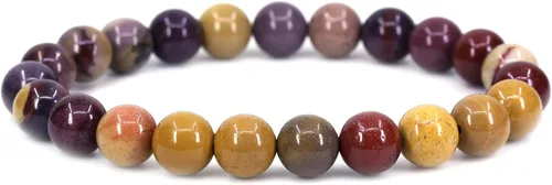 Vista 20 de Amandastone Pulsera elástica de cuentas redondas de 0.315 in con piedras preciosas naturales de 7 pulgadas