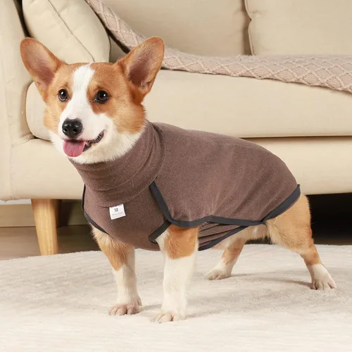 Vista 6 de Suéter Pullover para Perro Chaleco para Clima Frío para Perros Sudadera y Chaqueta para Perro para Uso Interior y Exterior (XX-Small, Marrón)