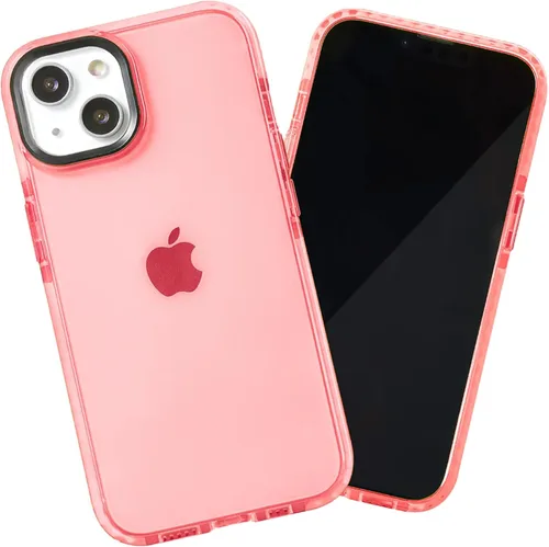 Vista 100 de SteepLab Funda de barrera para iPhone 13, protección de 360 grados que absorbe impactos con bisel elevado y colores llamativos (cielo azul brillante)