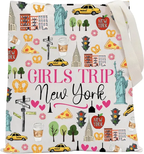 Vista 8 de POFULL Nueva York Vacaciones Regalo Viaje Nueva York Cremallera bolsa Viaje Cosméticos Bolsa, Bolsa de Cosméticos de Viaje para niñas Nueva York