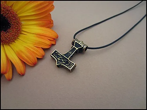Vista 6 de Thors Hammer Necklace Pendant - Mjölnir Viking Norse Thor Hammer Pendant Viking Jewelry - Thor Necklace - Thor Gifts for Men - Viking Necklace for