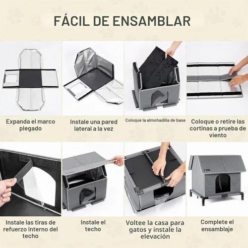 Vista 6 de MIU COLOR Casa grande para exteriores, resistente a la intemperie y elevada