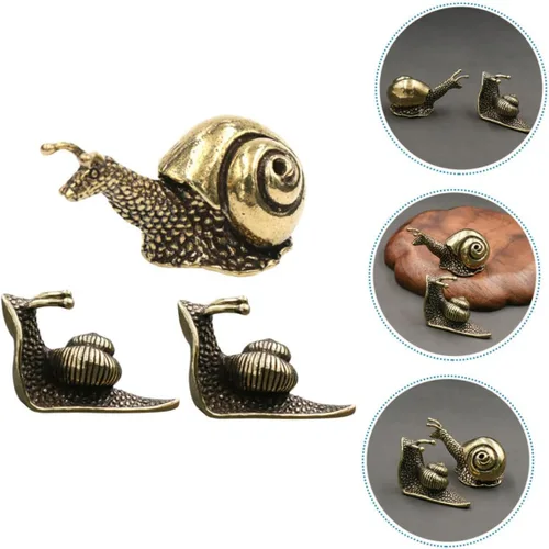 Vista 4 de Cabilock Decoración de caracol de latón exquisita oficina escritorio caracol ornamento escultura de caracol