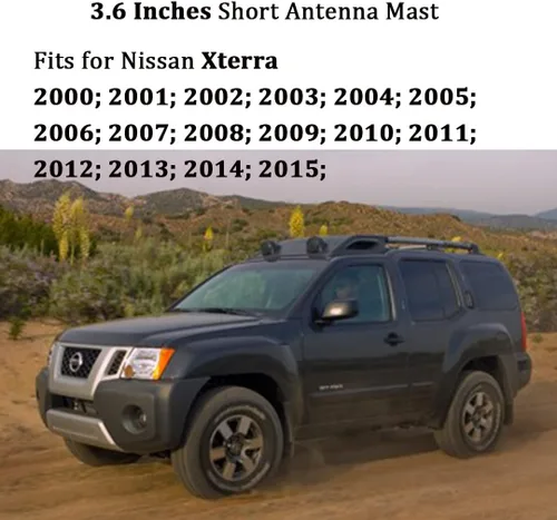 Vista 7 de AMFRNE Antena de corto rendimiento para Nissan Titan xd Truck 2004-2025 2026, Frontier 1998-2019, Nissan Xterra 2000-2015, reemplazo perfecto negro