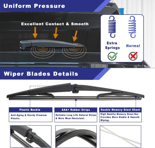 Vista 3 de Kit de montaje de limpiaparabrisas trasero compatible con Dodge Durango 2004-2009, Chrysler Aspen 2007-2009, repuesto 05135583AA, 5135583AA