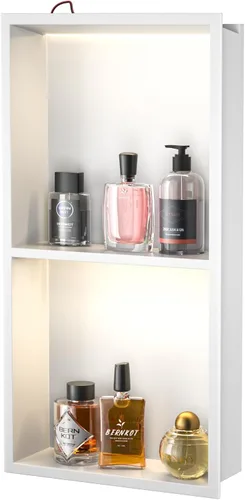 Vista 15 de Acero inoxidable cepillado 36" X 12" Niche de ducha Led Ningún