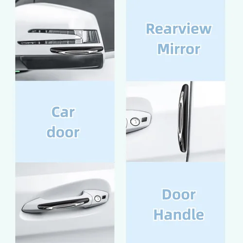 Vista 3 de Acouto Protector de borde de puerta de automóvil, 4 unidades, PVC, protector de borde de puerta de automóvil, tiras protectoras de puerta