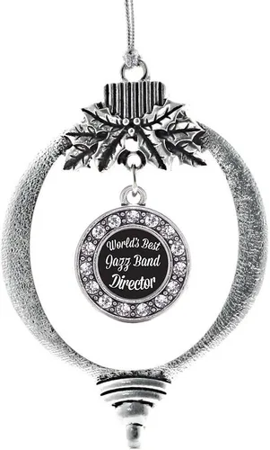 Vista 685 de Inspired Silver - Adorno de cromosoma 21 con dije de círculo de plata con joyas de circonita cúbica