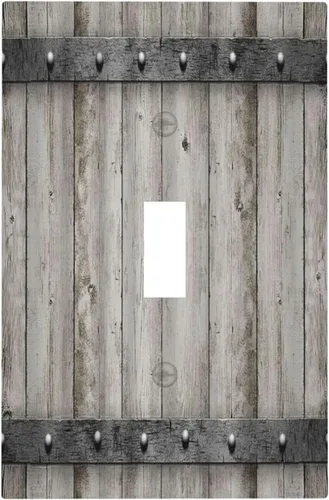 Vista 122 de Mid Century Morden Boho - Placa de pared para interruptor de luz dúplex de 1 banda, placa frontal decorativa eléctrica para receptáculo para baño