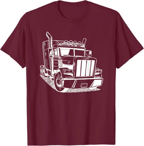 Vista 12 de Diesel Big Rig 18 Wheeler - Camiseta de camionero para camionero, Negro, S