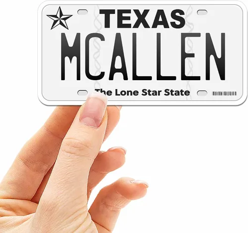 Vista 3 de Calcomanía para placa de matrícula de Texas, elige entre más de 50 ciudades de TX, calcomanía para parachoques de Texas para automóvil, calcomanías