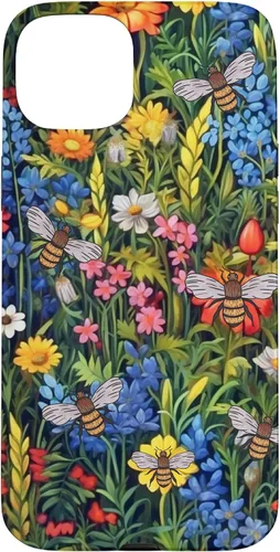 Vista 9 de Funda para iPhone 12 mini Bees And Wildflowers