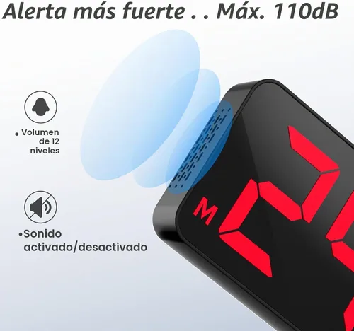Vista 5 de ANJANK Reloj de pared LED digital grande de 15 pulgadas para gimnasio, con segundos, temporización para entrenamiento, intervalos y rondas, cuenta