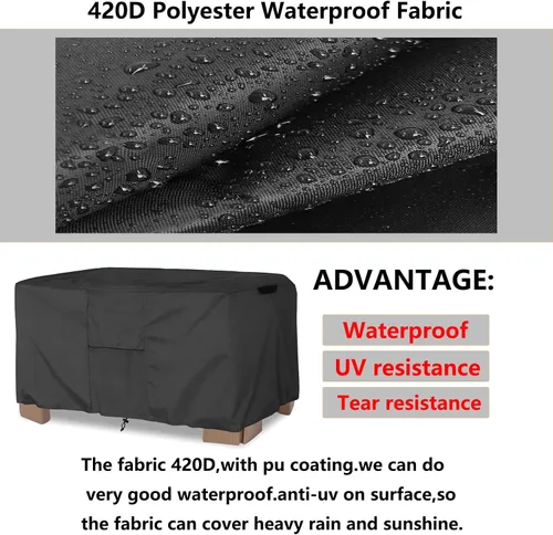 Vista 3 de Cubierta de mesa de arena para niños, impermeable, prevención de defoliaciones, anti-UV