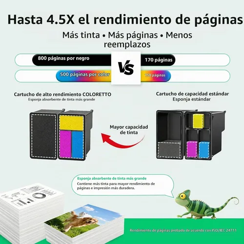 Vista 3 de Cartuchos de tinta 61XL compatibles con impresoras de tinta HP 61