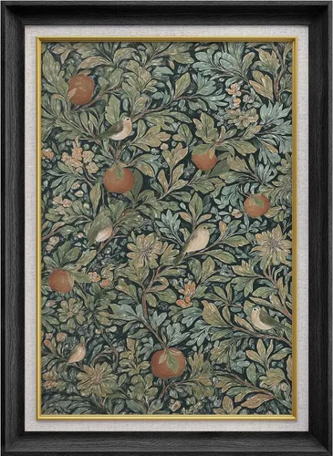 Vista 170 de MUDECOR Lienzo enmarcado prémium para pared, pinos nevados en bosque de invierno, ilustraciones modernas, arte contemporáneo, escénico, divertido
