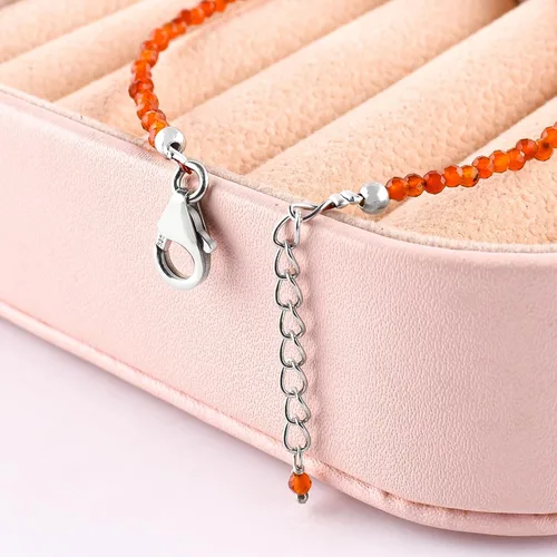 Vista 30 de InfinityGemsArt Natural Stone Beads Dainty Bracelet Jewelry for Women, Crystals and Gemstones Birthstone 925 Sterling Silver Chain 8 inch Gifts For
