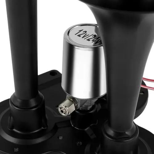 Vista 5 de STAYTOP Tren eléctrico Camión Bocina de aire 150dB 3 trompeta coche bocina de aire 12V para camiones motocicleta Pickup trenes coches barcos