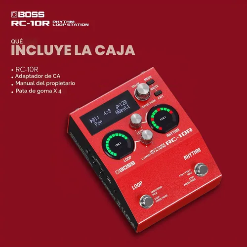 Vista 6 de BOSS RC-10R Rhythm Loop Station Bucle basado en canciones y ritmos dinámicos en un espacio pequeño 280 estilos preestablecidos 16 kits