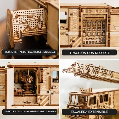 Vista 4 de Wood Trick Rompecabezas de madera 3D de rescate para adultos para construir