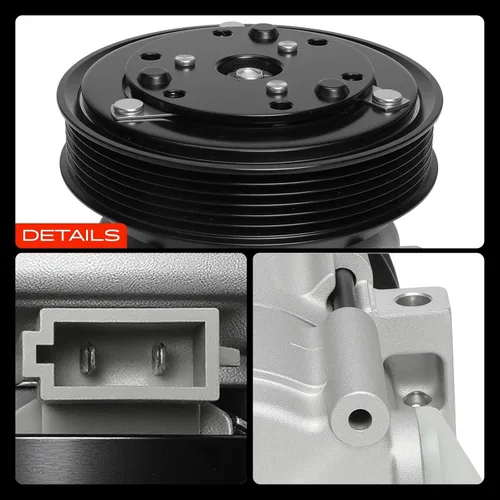 Vista 9 de A-Premium Compresor de aire acondicionado con embrague compatible con Ford Focus 2003 2004 2005 2006 2007, estilo compresor FS10