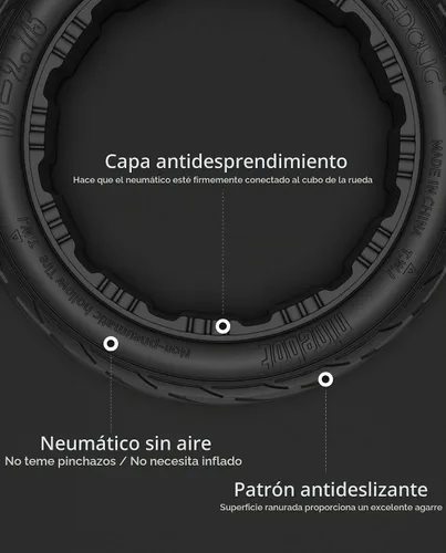 Vista 3 de stio Neumático cómodo para GoKart Pro eléctrico y Gokart Kit de neumáticos traseros, compatible con Ninebot de Segway S-MAX Auto Balance Scooter