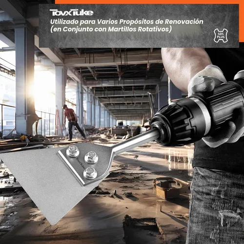 Vista 7 de TovxTuke SDS Plus - Cincel raspador de piso, broca de eliminación de azulejos de 5 x 11 pulgadas