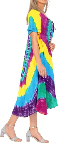 Vista 2 de LA LEELA Women's Relaxed Pullover House Wear Dresses