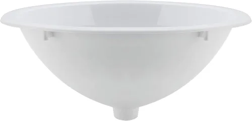 Vista 3 de RecPro Fregadero ovalado para autocaravana 10 x 13 pulgadas Blanco Sin grifo