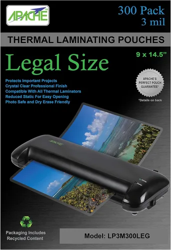 Vista 21 de Apache Map Banner Size Laminating Pouches, 3 Mil, 5 Pack, 18 x 120 Inch Pouch Size Laminating Sheets, Thermal Laminator Compatible, Super Clear