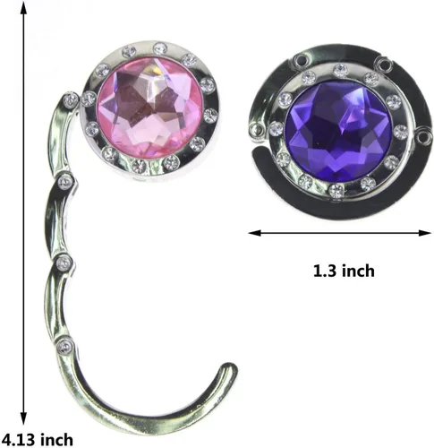 Vista 2 de Hooks doopootoo 8 ganchos de cristal para bolsa de mujer