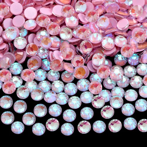 Vista 25 de Glass Flatback Rhinestones for Crafts 1440pcs 4mm SS16 AB Blue