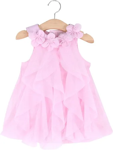Vista 2 de WZSYGDTC 0-2T Vestido de gasa para niñas pequeñas, mameluco de una sola pieza
